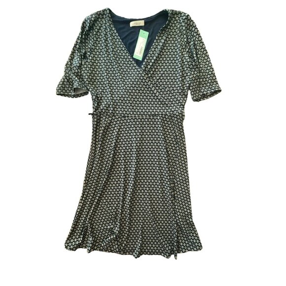 Gilli Dresses & Skirts - Gilli Nakieta Dress Medium Stitch Fix Navy Blue Short Sleeve Faux Wrap Stretch